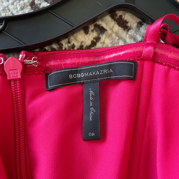BCBGMaxAzria Jonesy Dress. Ruby Red Size 8 One Shoulder Cocktail Dress. NWOT. - Picture 5 of 7
